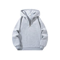 Men's Half Zipper Hooded Hoodies New Solid Color Long Sleeve Sweatshirts Autumn Loose Sport Warm Sweats Fashion Casual Pullover