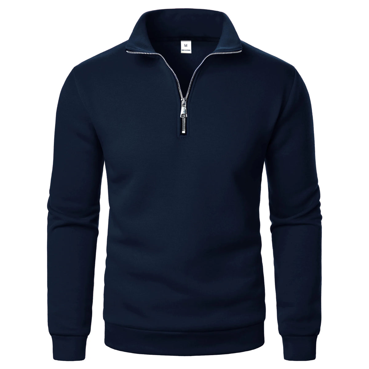 Spring and Autumn new casual half zipper stand up collar hoodie trend simple and loose oversized fleece men's hoodie