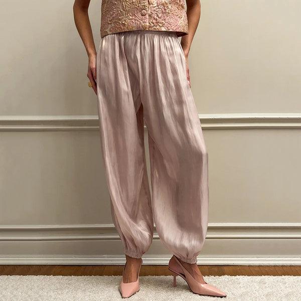 Pantalón Plisado Cintura Alta