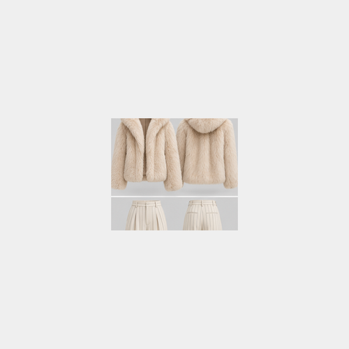 Abrigo Soft Fur - frontal y trasera