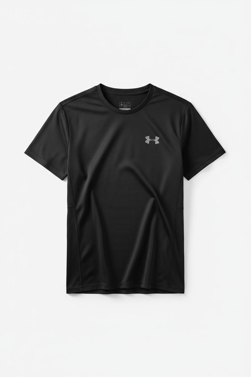 Camiseta técnica running negra hombre dry fit