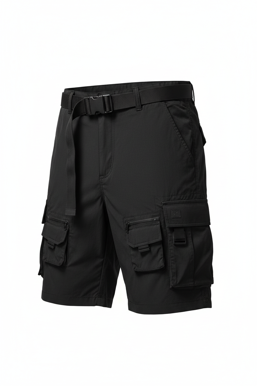 Short cargo negro hombre