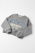 Sudadera oversized gris mujer