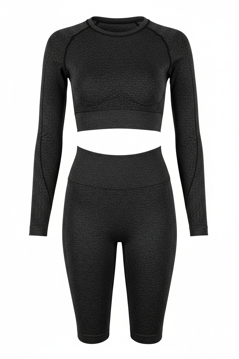 Conjunto seamless negro mujer gym