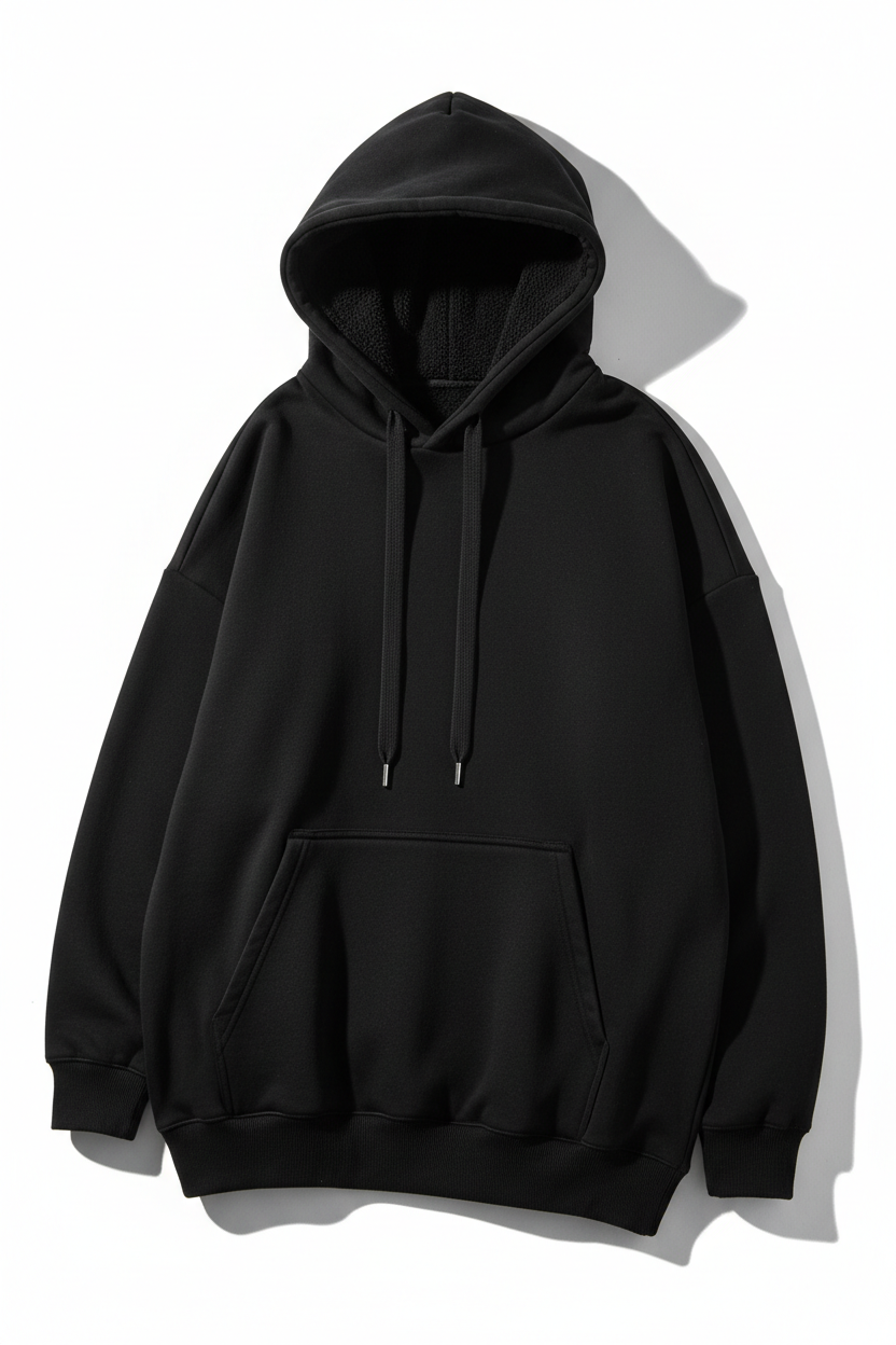 Hoodie oversize negro hombre