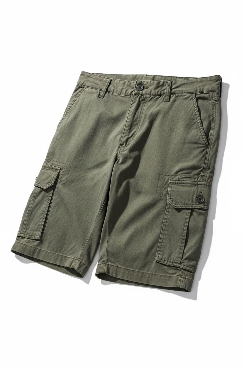 Short cargo verde militar hombre