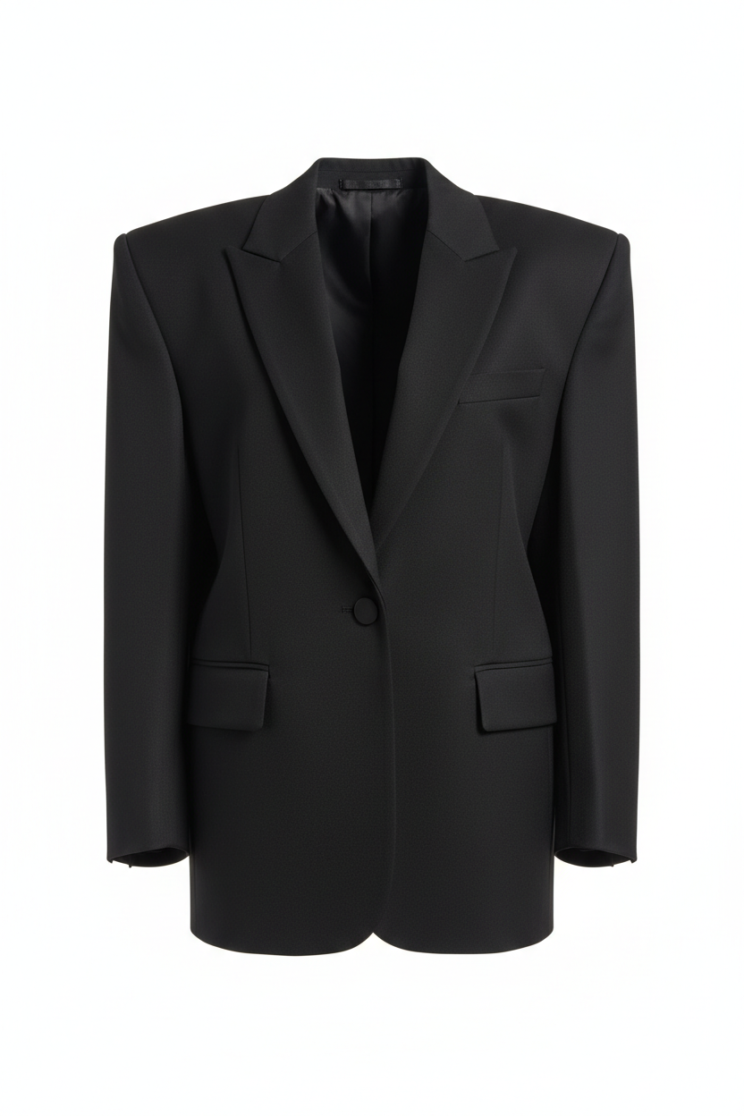Blazer oversize negro mujer