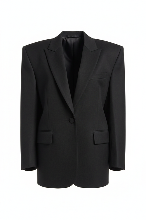 Blazer oversize negro mujer