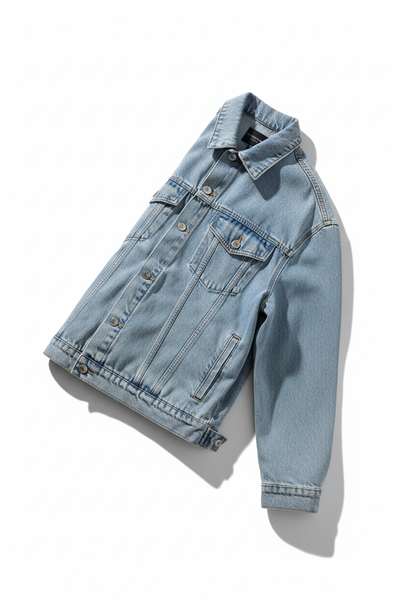 Chaqueta vaquera oversize azul claro hombre