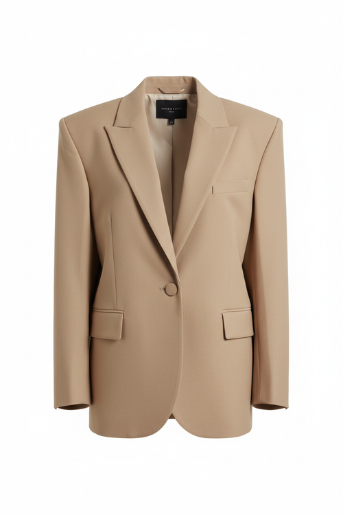 Blazer oversize beige mujer
