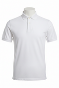 Polo piqué slim fit blanco hombre